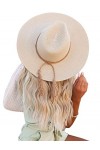 MANBEIYA Chapeau de Paille Solaire pour Femme à Large Bord UPF 50+ Chapeau dété de Plage