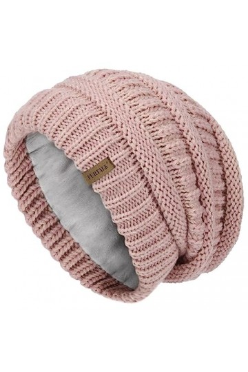 FURTALK Bonnet Femme Bonnet dhiver Chaud avec Doublure Douce Bonnet tricoté doublé