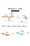 MIZT 2pcs Lunettes de Soleil en Forme Flamme Feu Lunettes de Soleil sans Monture pour Femmes Hommes Unisexes Fournitures de F