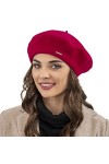 VIVISENCE Béret Classique Et À La Mode 7073, Rouge,UNI