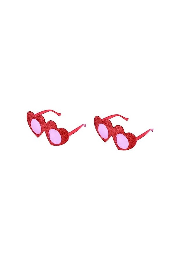 SOIMISS 2 Pcs Coeur Lunettes De Soleil Femme Lunettes De Soleil Polarisées Sur Les Lunettes Lunettes De Soleil Bling Lunettes
