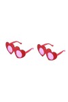 SOIMISS 2 Pcs Coeur Lunettes De Soleil Femme Lunettes De Soleil Polarisées Sur Les Lunettes Lunettes De Soleil Bling Lunettes