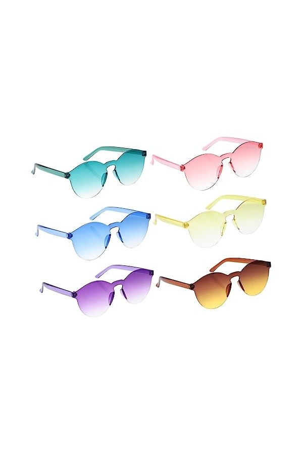 Gadpiparty 6 Pièces Lunettes De Soleil Coeur Lunettes De Mode Pour Femmes Lunettes De Soleil De Quai Pour Femmes Lunettes De 