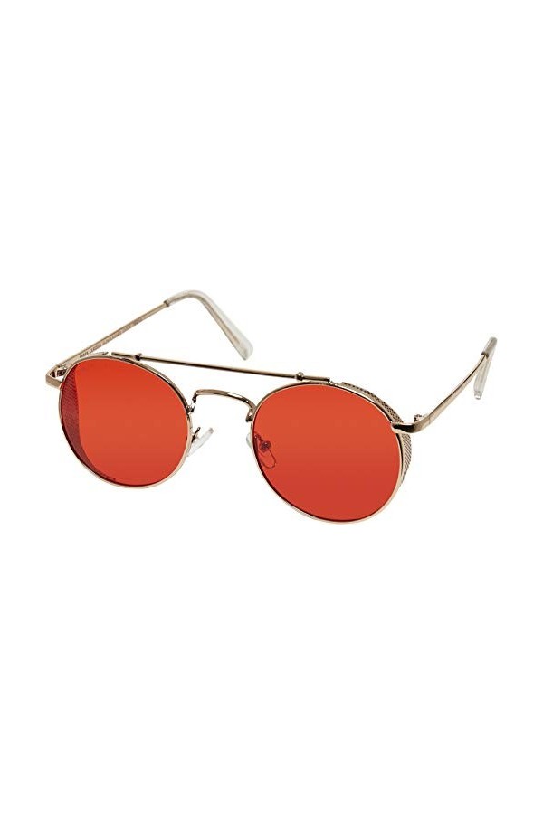 Urban Classics Lunettes de Soleil Chios, Jaune/Rouge, Taille Unique Mixte