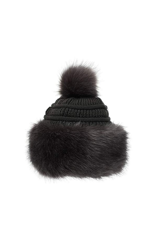 soul young Chapka Fausse Fourrure Russe Femmes Glamorous Toque Hiver avec Pompom Taille Unique,Rose 