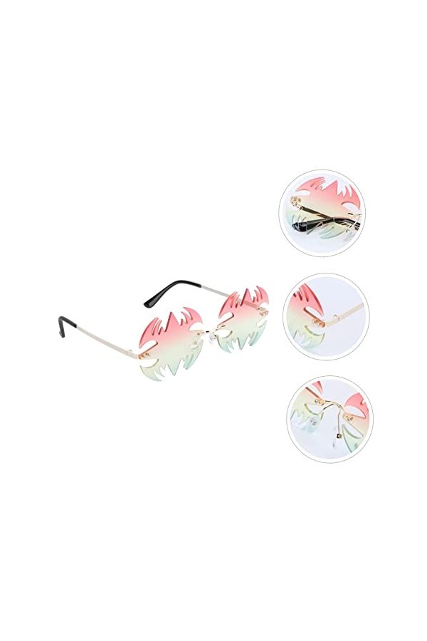 PRETYZOOM 1 Paire De Lunettes De Soleil Chauve-Souris Lunettes En Forme De Chauve-Souris Lunettes De Soleil Ailes Cool Lunett