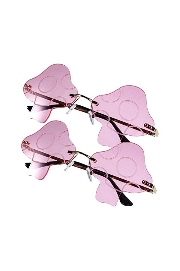 VILLCASE Délirer 2 Pcs Lunettes Hommes Décor Métallique Lunettes De Soleil Pour Femmes Gafas Transparentes Para Hombre Rave L