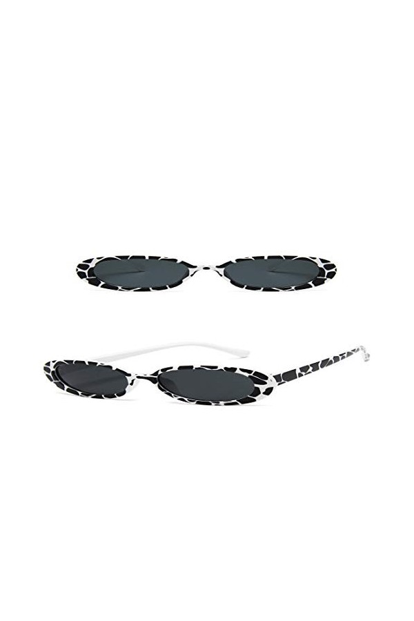 SHANGYUN Lunettes de Soleil Femmes Hommes Monture Ovale Lunettes de Soleil Voyage fête Lunettes de Soleil UV400