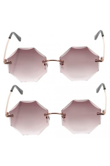 SOIMISS 2 Pièces Lunettes De Soleil Sans Monture Disco Lunettes 90S Lunettes De Soleil Disco Miroir Lunettes De Soleil Sans M