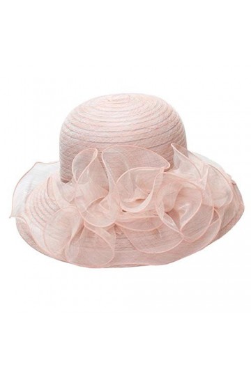 H.S.G.K Chapeaux de mariage de dame de printemps chapeau habillé britannique de fête de thé de, rose, 7.125