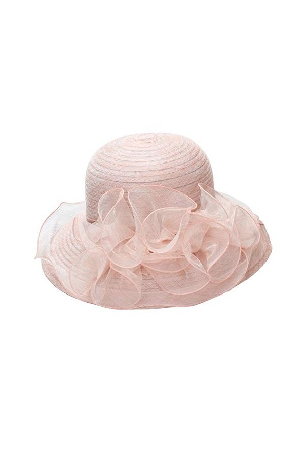 H.S.G.K Chapeaux de mariage de dame de printemps chapeau habillé britannique de fête de thé de, rose, 7.125