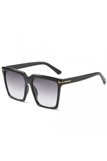 WQZYY&ASDCD des Lunettes De Soleil Femme Homme Lunettes De Soleil Carrées Surdimensionnées Femmes Vintage Grand Cadre Lunette