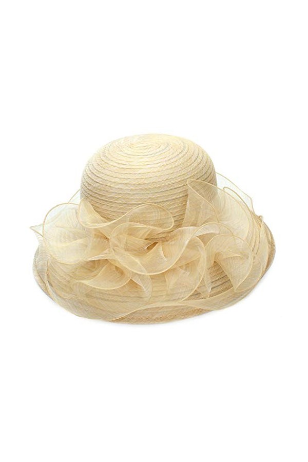 H.S.G.K Chapeaux de mariage de dame de printemps chapeau habillé britannique de fête de thé de, rose, 7.125