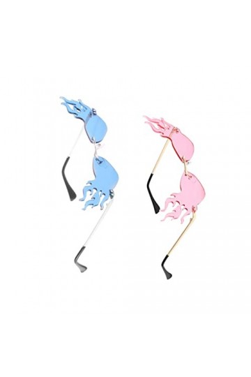 Alasum 2 Pièces Des Lunettes Branché Lunettes De Soleil Flamme De Feu Lunettes De Soleil Tendance Pour Femmes Lunettes De Sol