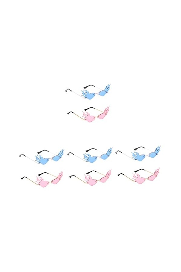 Alasum 2 Pièces Des Lunettes Branché Lunettes De Soleil Flamme De Feu Lunettes De Soleil Tendance Pour Femmes Lunettes De Sol