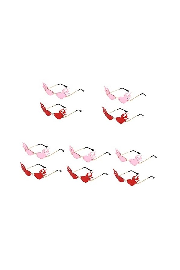 Alasum 2 Pièces Des Lunettes Branché Lunettes De Soleil Flamme De Feu Lunettes De Soleil Tendance Pour Femmes Lunettes De Sol