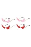 Alasum 2 Pièces Des Lunettes Branché Lunettes De Soleil Flamme De Feu Lunettes De Soleil Tendance Pour Femmes Lunettes De Sol