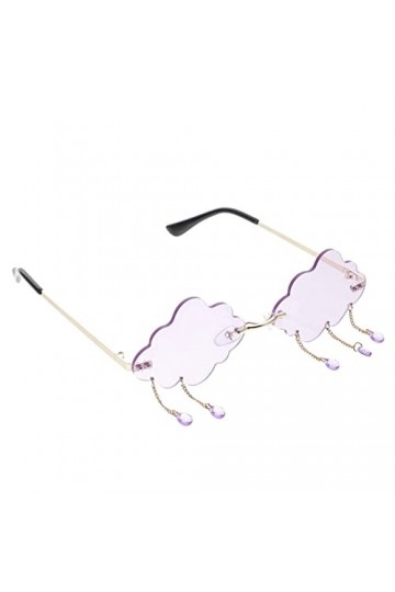 Toddmomy Des Lunettes De Soleil Sans Monture Lunettes Disco En Forme De Nuage Lunettes De Nuage De Verre Lunettes De Soleil P