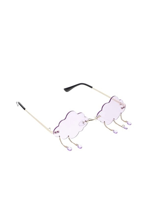 Toddmomy Des Lunettes De Soleil Sans Monture Lunettes Disco En Forme De Nuage Lunettes De Nuage De Verre Lunettes De Soleil P