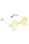 Toddmomy Des Lunettes De Soleil Sans Monture Lunettes Disco En Forme De Nuage Lunettes De Nuage De Verre Lunettes De Soleil P