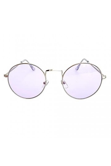 XUANTAO Lunettes de soleil rondes rétro monture en métal classique lunettes de soleil à lentilles océaniques mode hommes et f