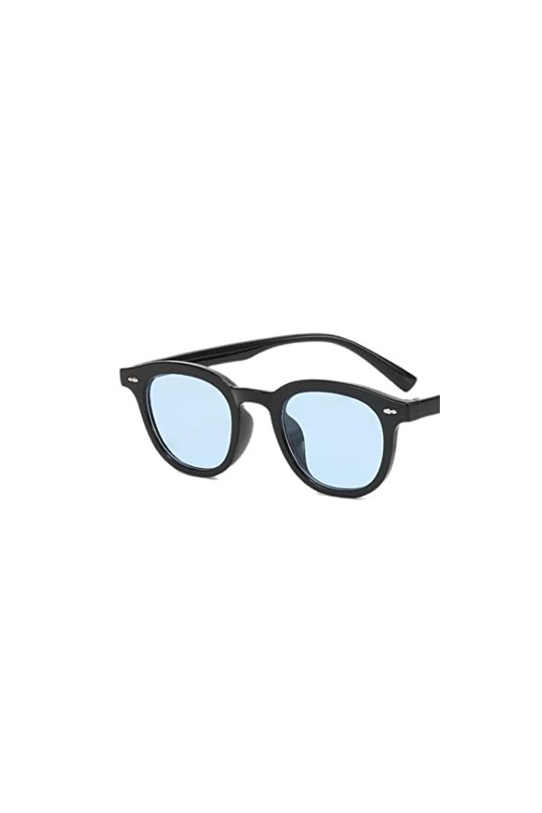 DSAI Lunettes de soleil carrées pour homme et femme - Style vintage - Noir et gris - 1 paire de lunettes de soleil