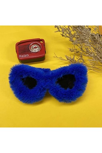 CSRP Lunettes de Soleil Yeux de Chat à la Mode Femmes Rose Doux Fourrure Velours Lunettes de Soleil Dames Nuances Lunettes à 