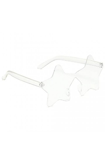 liaobeiotry Lunettes de soleil en forme détoile sans monture Lunettes de soleil Étoile Lunettes de soleil Petit visage Étoil