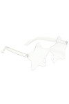 liaobeiotry Lunettes de soleil en forme détoile sans monture Lunettes de soleil Étoile Lunettes de soleil Petit visage Étoil