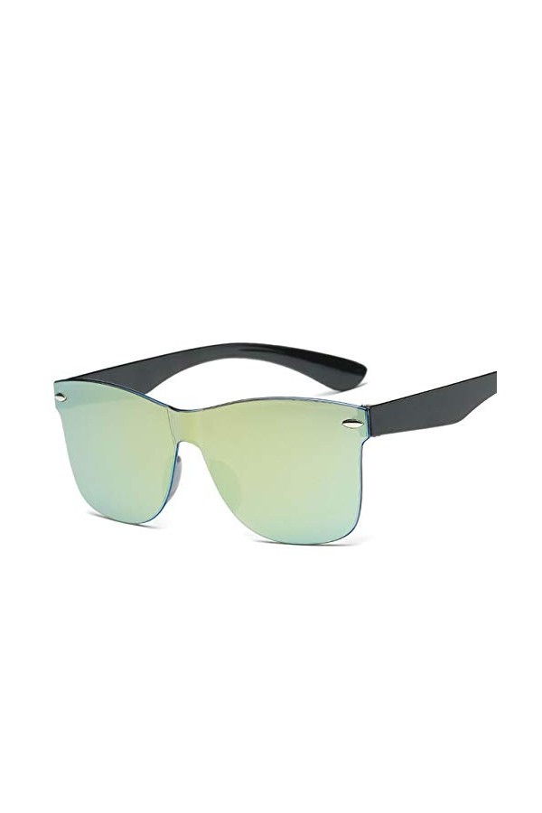 YUANCHENG Lunettes de Soleil Miroir Femmes Hommes Couleur de Lunettes de Soleil en Gros Homme Femme 6-Black Gold