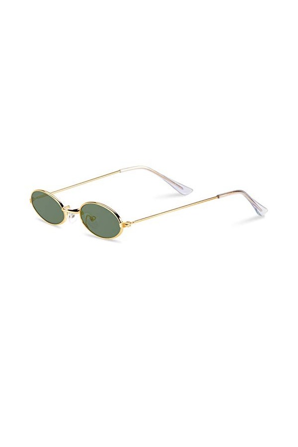 SHANGYUN Rétro Petites Lunettes de Soleil ovales Femmes Femme Vintage Hip Hop BalckGlasses rétro Lunettes de Soleil Dame Lune