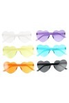 Amosfun 6 Pièces Lunettes De Soleil Coeur Lunettes De Soleil Bachelorette Lunettes De Mode Pour Femmes Lunettes De Soleil À L