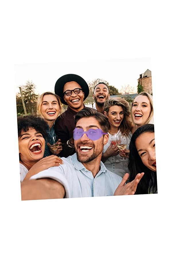 Amosfun 6 Pièces Lunettes De Soleil Coeur Lunettes De Soleil Bachelorette Lunettes De Mode Pour Femmes Lunettes De Soleil À L