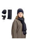 Cynamus Ensembles De Gants Décharpe De Chapeau Dhiver 3 En 1, Ensemble Dhiver Unisexe De 3 Pièces, Ensemble De Gants Décr