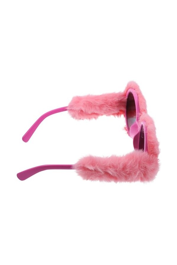 ibasenice Accessoire Photo De Lunettes De Soleil Drôles Lunettes De Soleil En Peluche Lunettes De Soleil Roses Punk Velours P