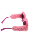 ibasenice Accessoire Photo De Lunettes De Soleil Drôles Lunettes De Soleil En Peluche Lunettes De Soleil Roses Punk Velours P