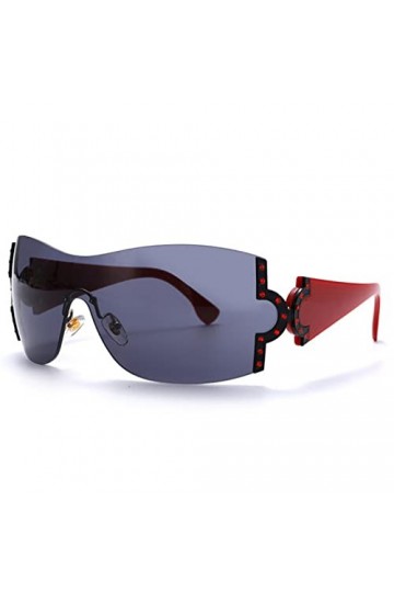 CSRP Nouveau Y2k Une pièce Lunettes de Soleil Lunettes Femmes rétro surdimensionné Enveloppement Autour des Lunettes de Solei