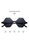 WQZYY&ASDCD des Lunettes De Soleil Femme Homme sans Monture Lèvre Lentille Lunettes De Soleil Lunettes Une Pièce Yeux Lunette
