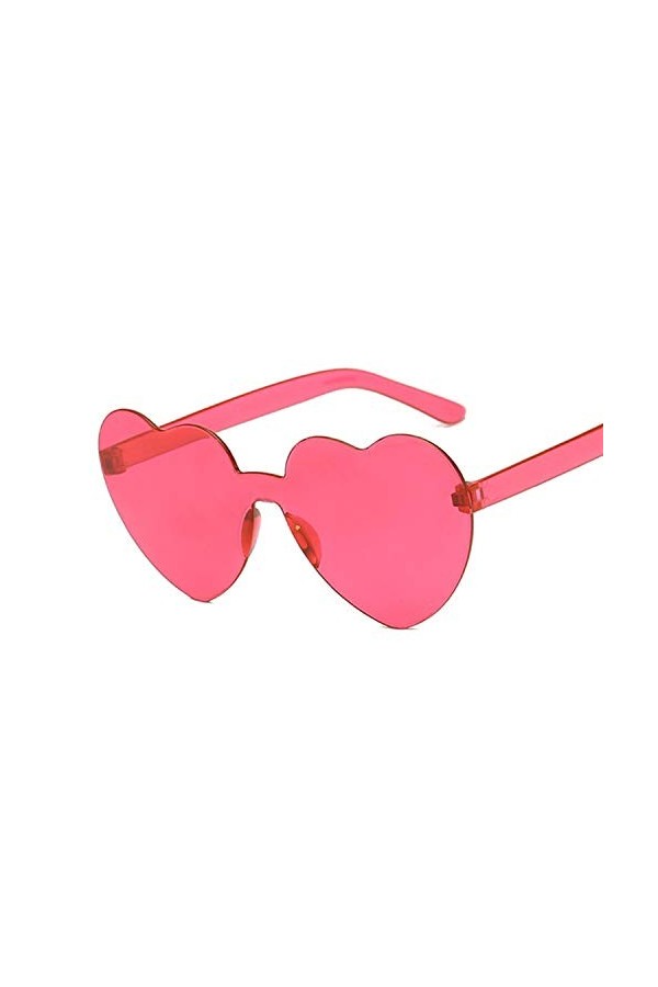 2 pcs Love Coeur Lunettes de Soleil Femmes créatrice Nouvelle Mode Mignonne Sexy Vintage Vintage Lunettes Rouge Femelle Rouge