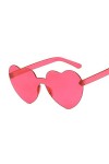 2 pcs Love Coeur Lunettes de Soleil Femmes créatrice Nouvelle Mode Mignonne Sexy Vintage Vintage Lunettes Rouge Femelle Rouge