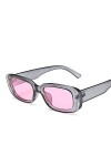 Lunettes de Soleil Vintage Shades pour Femmes Candy Couleur Eyewear Miroir Space Sun Lunettes Retro Plat Top Clear Lens Lunet