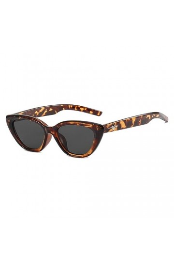 TICHEROMU Lunettes de soleil ovales rétro pour homme et femme, lunettes de soleil œil de chat tendance, petites lunettes de s