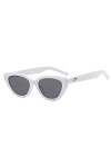 TICHEROMU Lunettes de soleil ovales rétro pour homme et femme, lunettes de soleil œil de chat tendance, petites lunettes de s