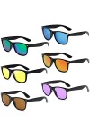 Lot de 6 lunettes de soleil fluo unisexes pour homme et femme