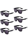 Lot de 6 lunettes de soleil fluo unisexes pour homme et femme