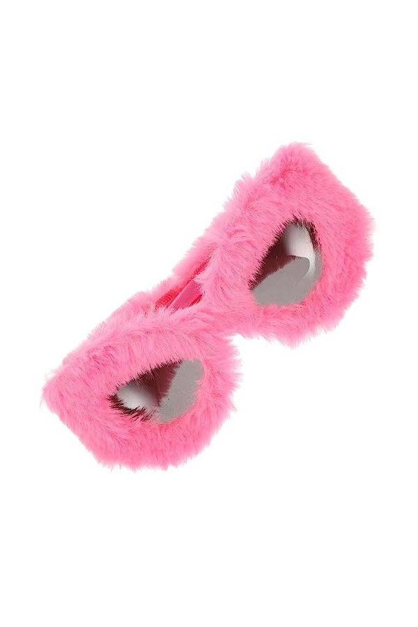 SOIMISS Lunettes en peluche Lunettes de soleil rétro pour femmes Lunettes de soleil pour bal de fin dannée Lunettes de solei