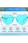 通用 NC Lunette Coeur, 10 Paires Multicolore Lunette de Soleil Coeur sans Monture Lunette Drole pour Party Saint Valentin Photo