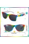 Firtink Lot de 4 lunettes de soleil arc-en-ciel Gay Pride style arc-en-ciel rétro pour homme et femme pour les festivals, les