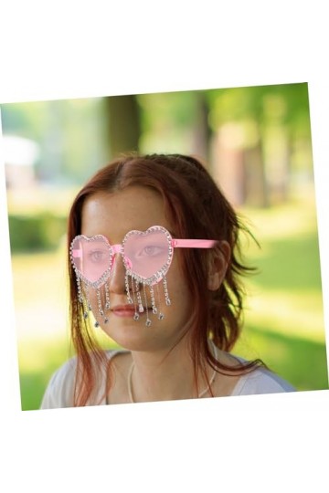 PRETYZOOM Lunettes De Soleil Coeur Lunettes De Soleil Unisexes Lunettes De Soleil Oeil De Chat Lunettes De Fête Drôles Lunett