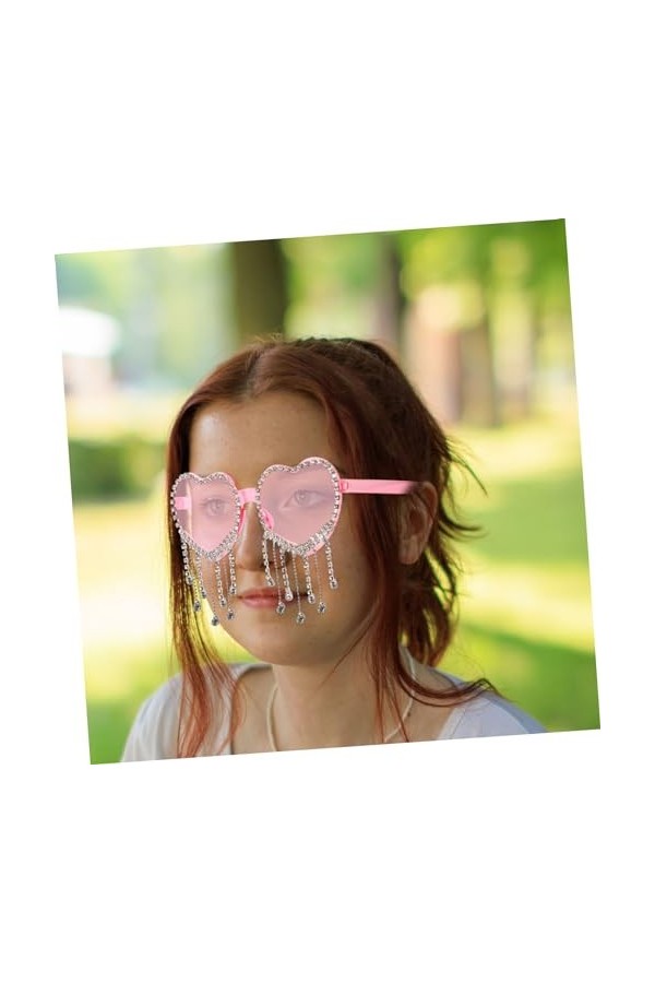 PRETYZOOM Lunettes De Soleil Coeur Lunettes De Soleil Unisexes Lunettes De Soleil Oeil De Chat Lunettes De Fête Drôles Lunett